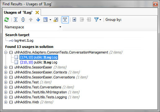 Find Usage Result